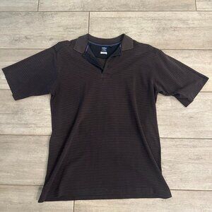 80s Brown & black striped Vintage Calloway polo shirt